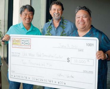 Mahi Pono donates $10,000 to  UH-MC Maui Food Innovation Center